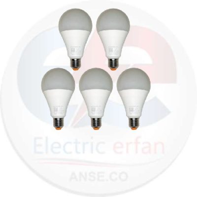 لامپ 12 وات آفتابی نمانور مدل LED پایه E27 بسته 5 عددی