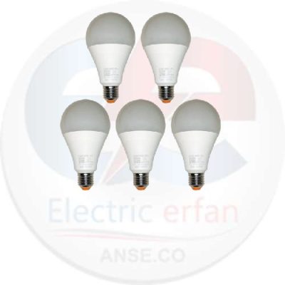 لامپ 15 وات آفتابی نمانور مدل LED پایه E27 بسته 5 عددی