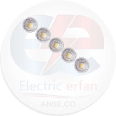لامپ ال ای دی 7 وات نمانور کد ۷G پایه GU10 بسته 5 عددی